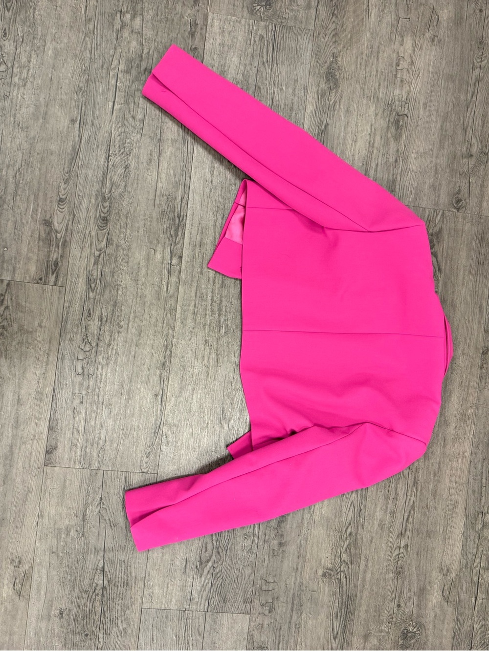 💕Zara Hot Pink Cropped Lined Blazer XL Super Cute & Flattering Like New!💕 - Picture 5 of 9